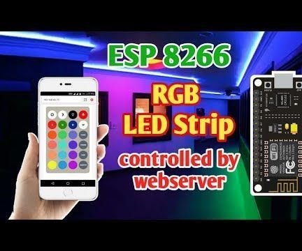 ESP 8266 Nodemcu RGB LED Strip Controlled by a Webserver Remote
