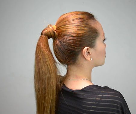 Sleek ponytail