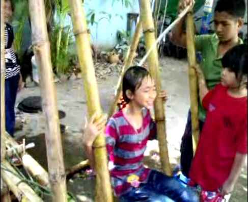 A Garden Swing Powered Water Pump