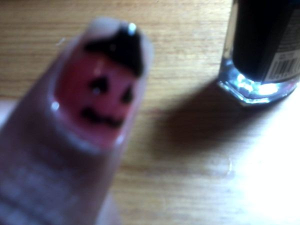 Jack- O- Lantern Nail Art