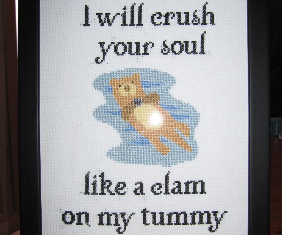 Otter Will Crush Your Soul Cross Stitch