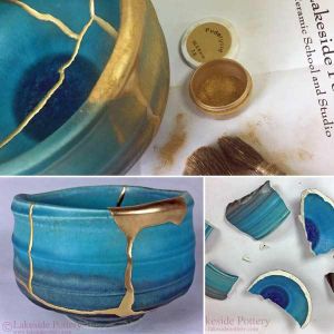 Kintsugi / Kintsukuroi Repair With Gold - Repair Lesson : 9 Steps (with ...