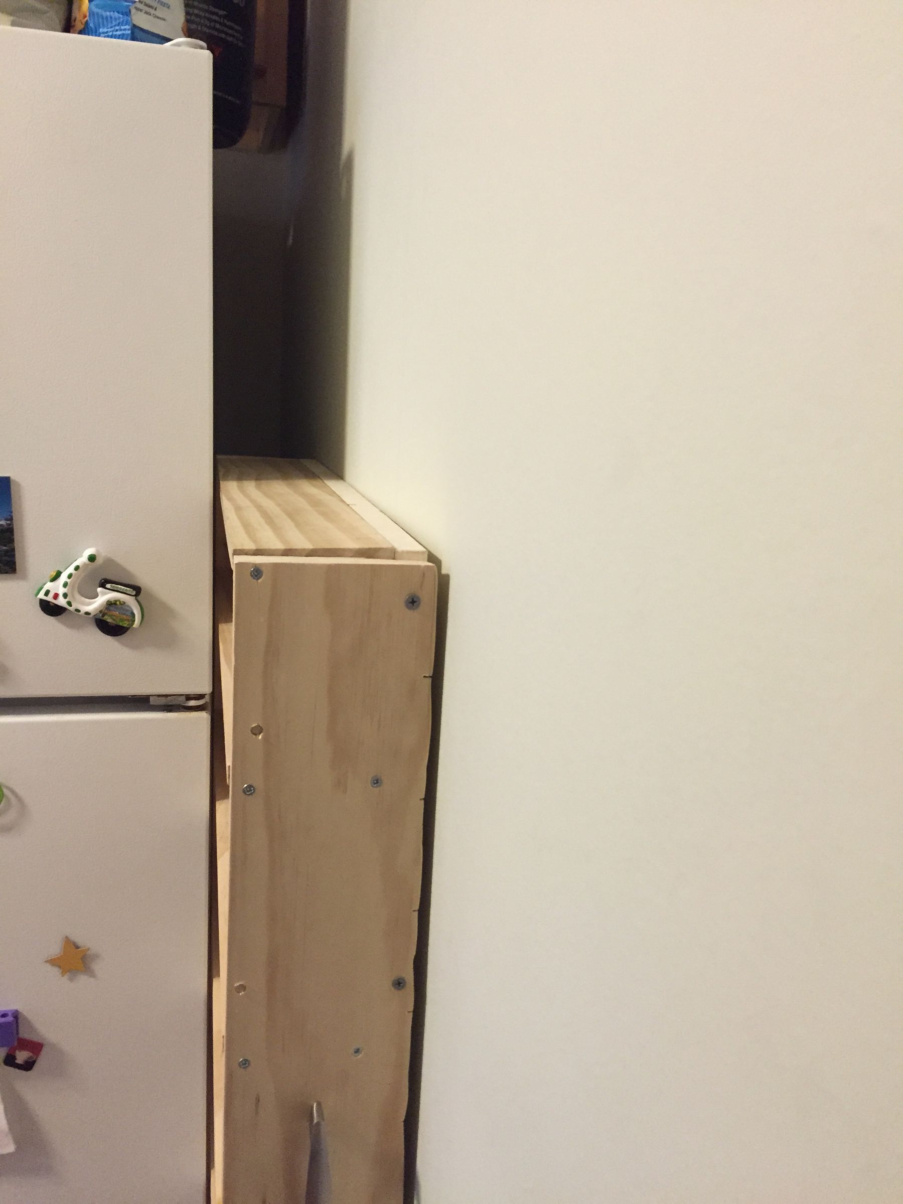 Hidden Fridge Gap SlideOut Pantry 4 Steps (with Pictures