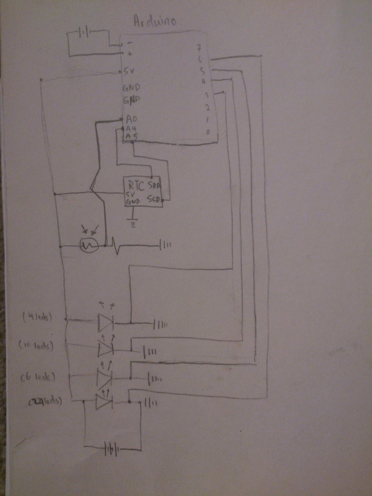 Building an Alternative LED Clock : 5 Steps Circuit Diagram