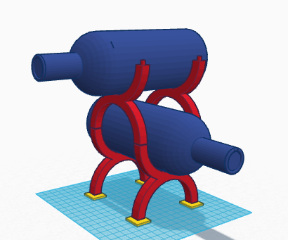 3D Modular Wine Rack