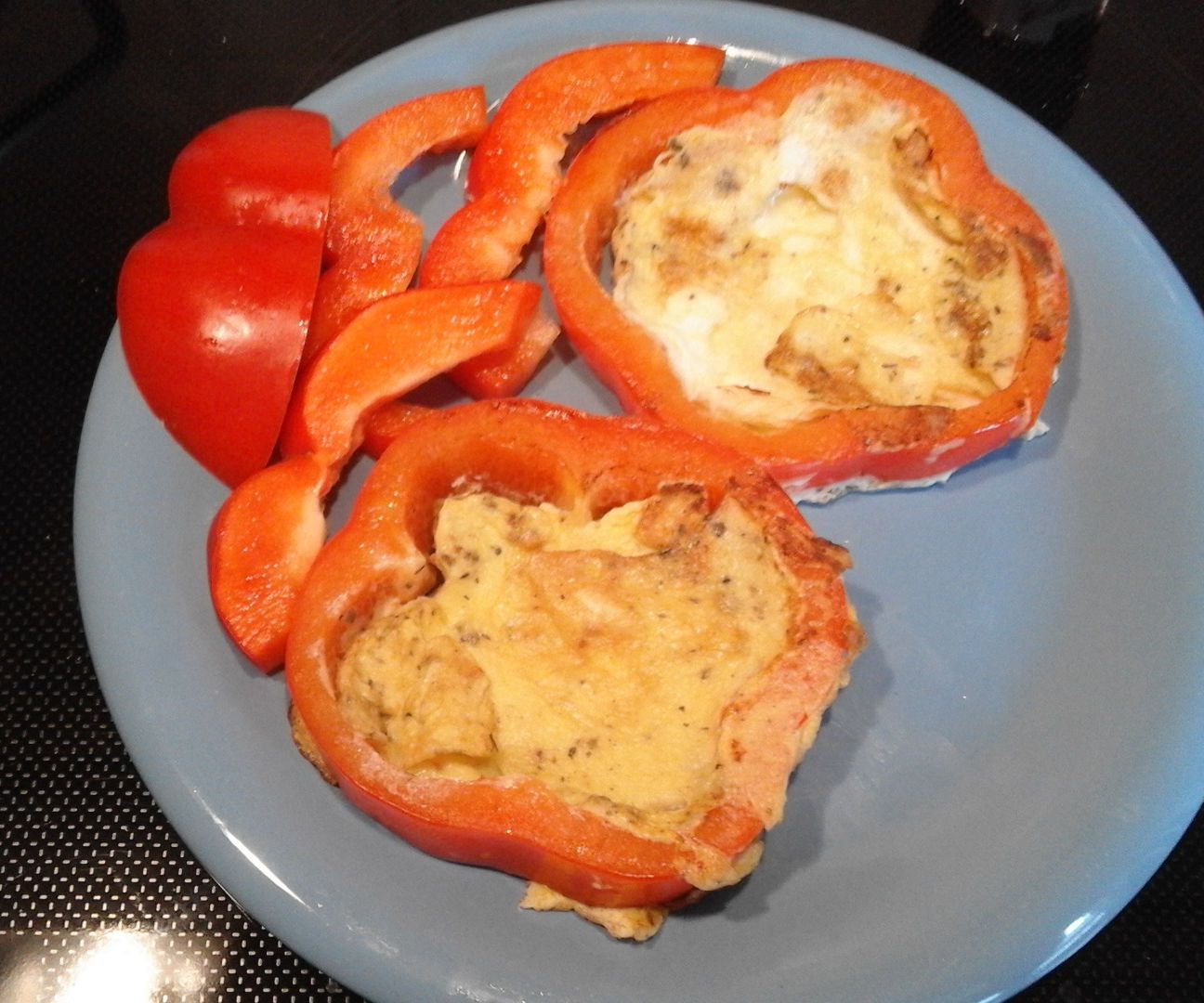 Sweet Red Pepper Framed Scrambled Egg