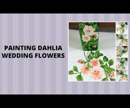 PAINTING DAHLIA WEDDING FLOWERS