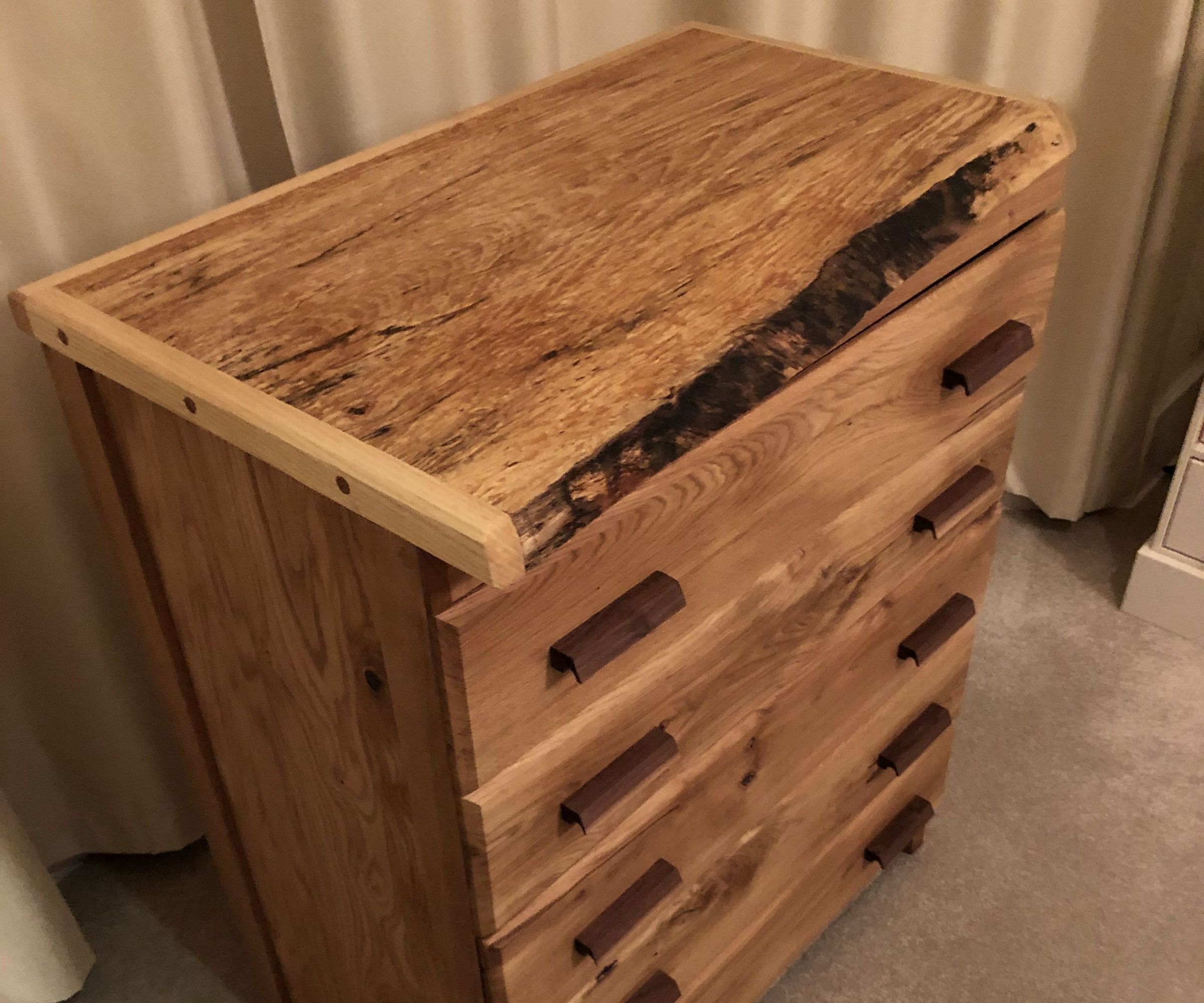 Oak, Beech & Walnut Chest of Drawers