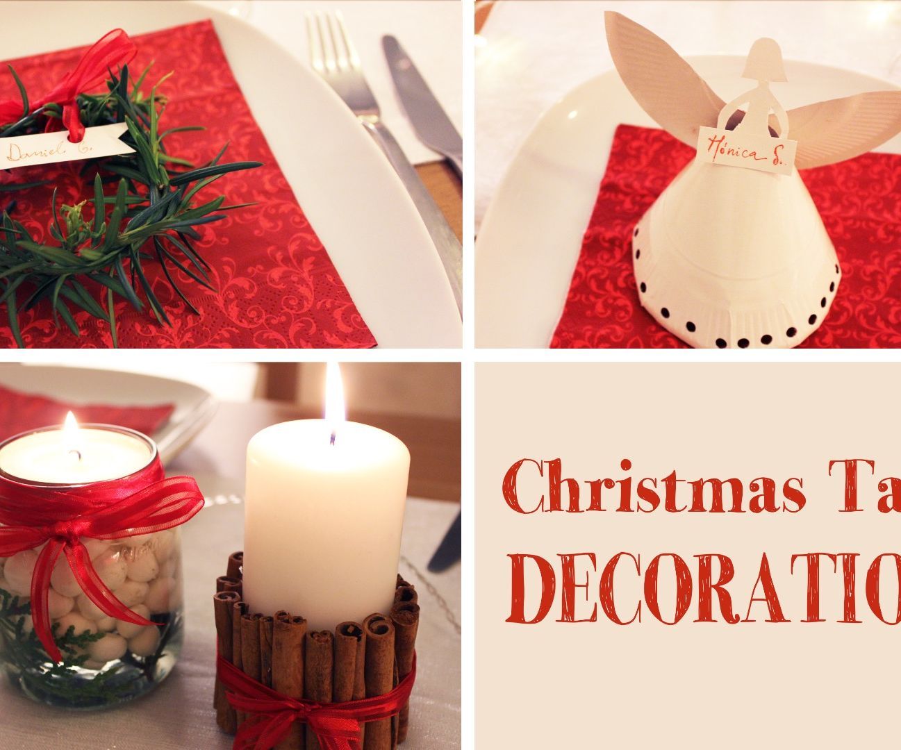 Christmas Table Decorations, DIY