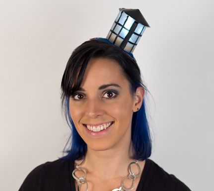 DIY LED light-up Tardis Fascinator hat