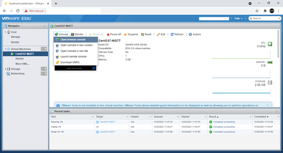 CentOS 7.0 Installation - the First VM