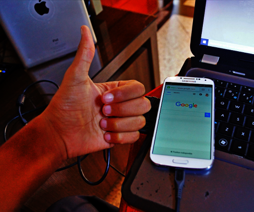 SHARE NET FROM PC TO ANDROID WITH CABLE USB