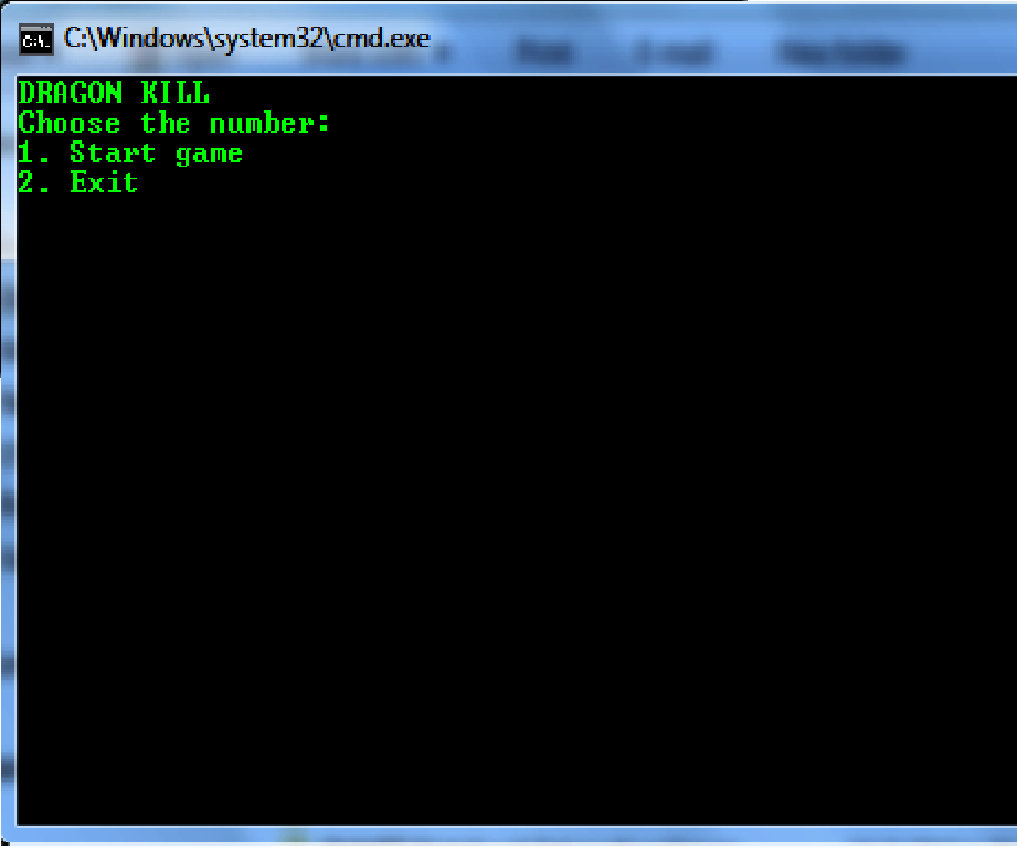 Batch File Dragon Game