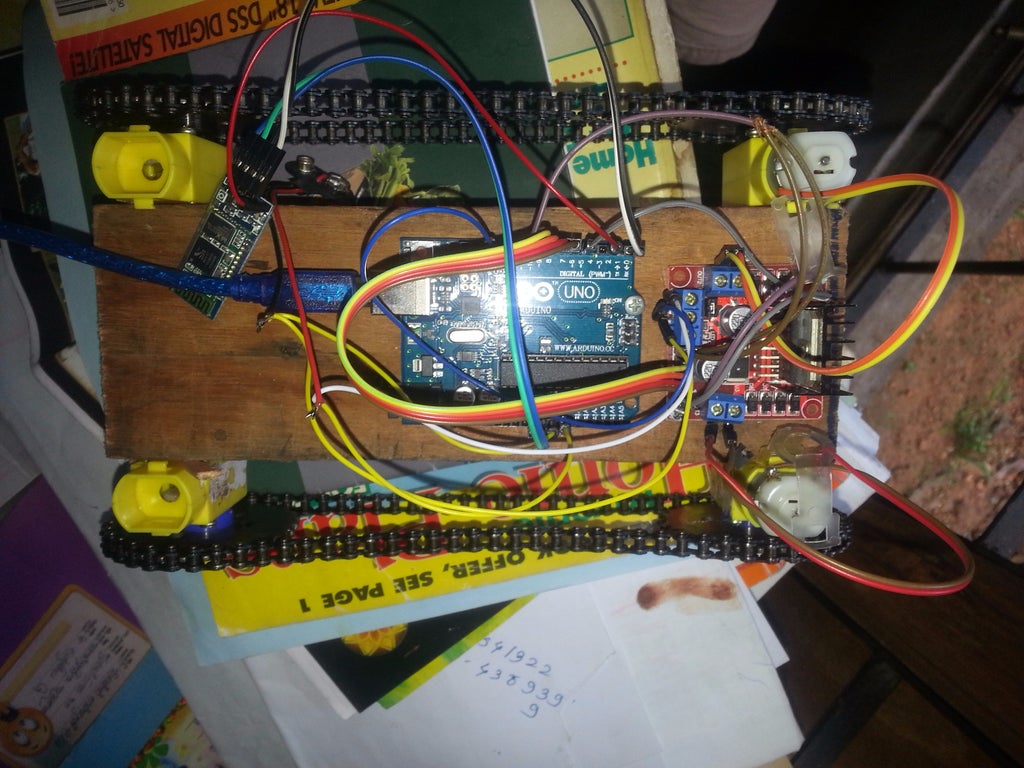 Tracked Robot Bluetooth Controlled by Arduino Via Android Application ...