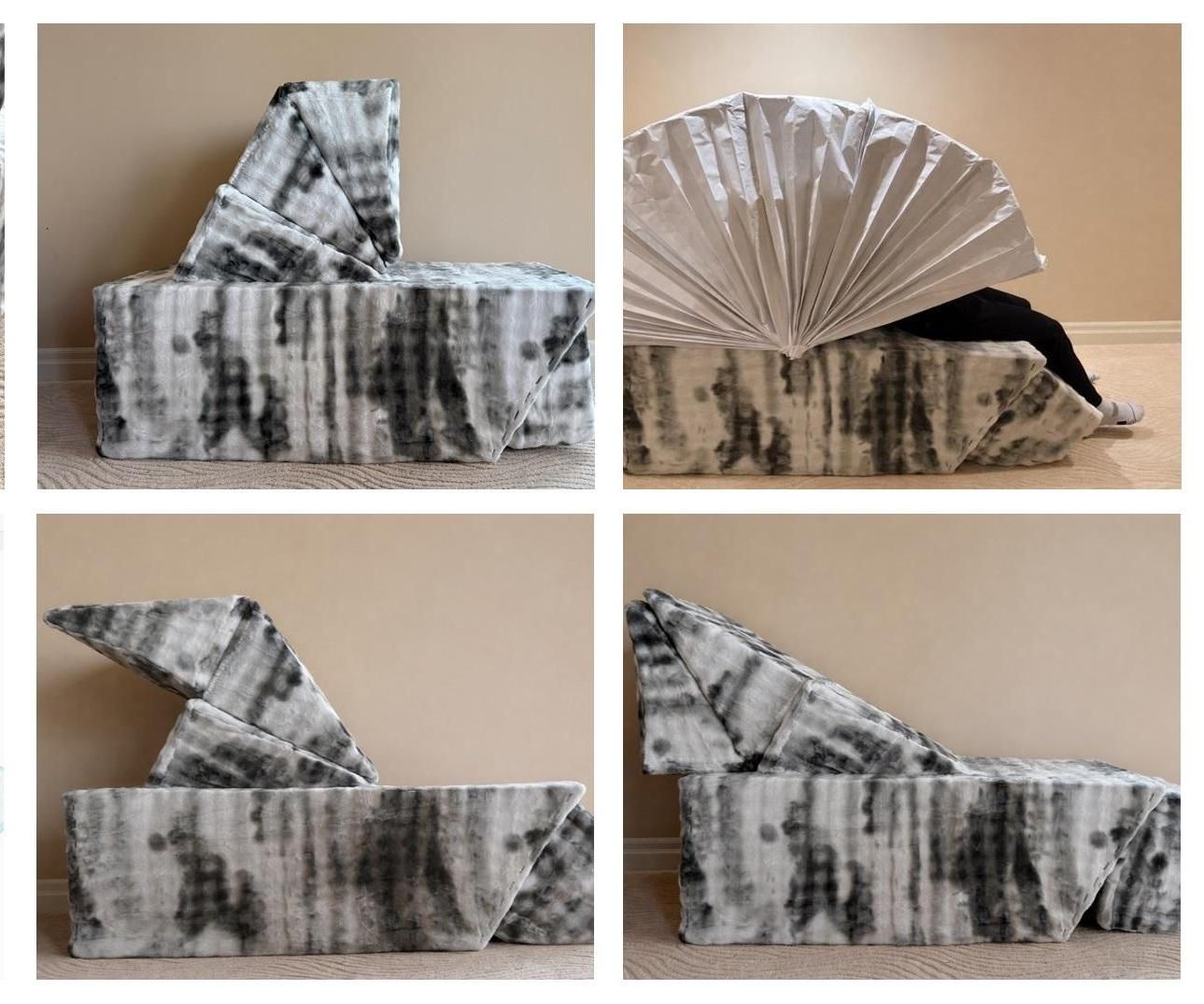 ReLounge- an Upcycled Chair With Adjustable Backrest, Footrest, and Storage