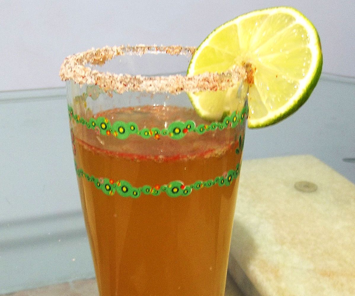 Hot Cocktail - Michelada - With Hot Sauce and Chili Powder