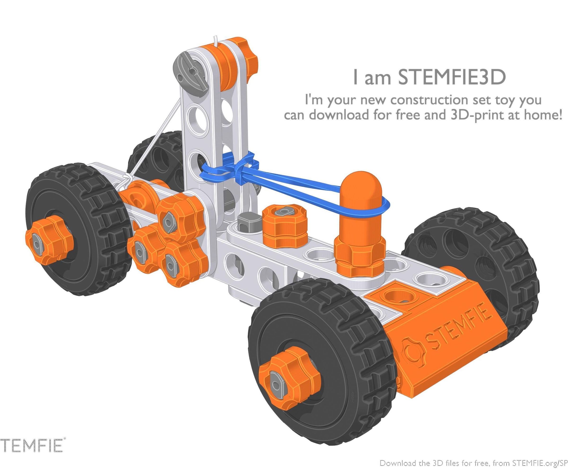 STEMFIE Rubber-Band-Driven Car