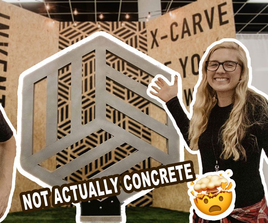 We Made a GIANT Faux Concrete Logo Out of Foam!