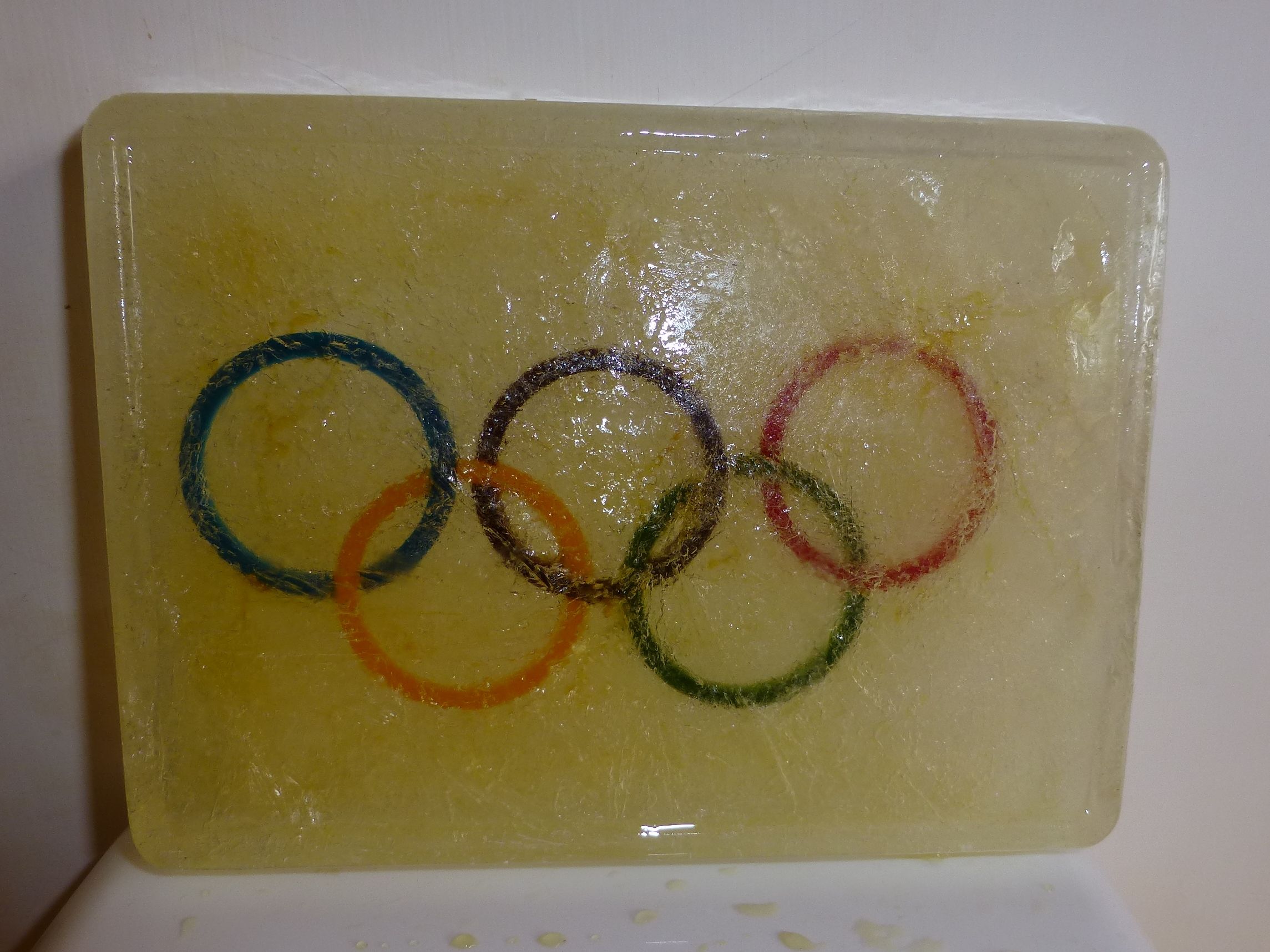 Olympics Rings Frozen in Ice