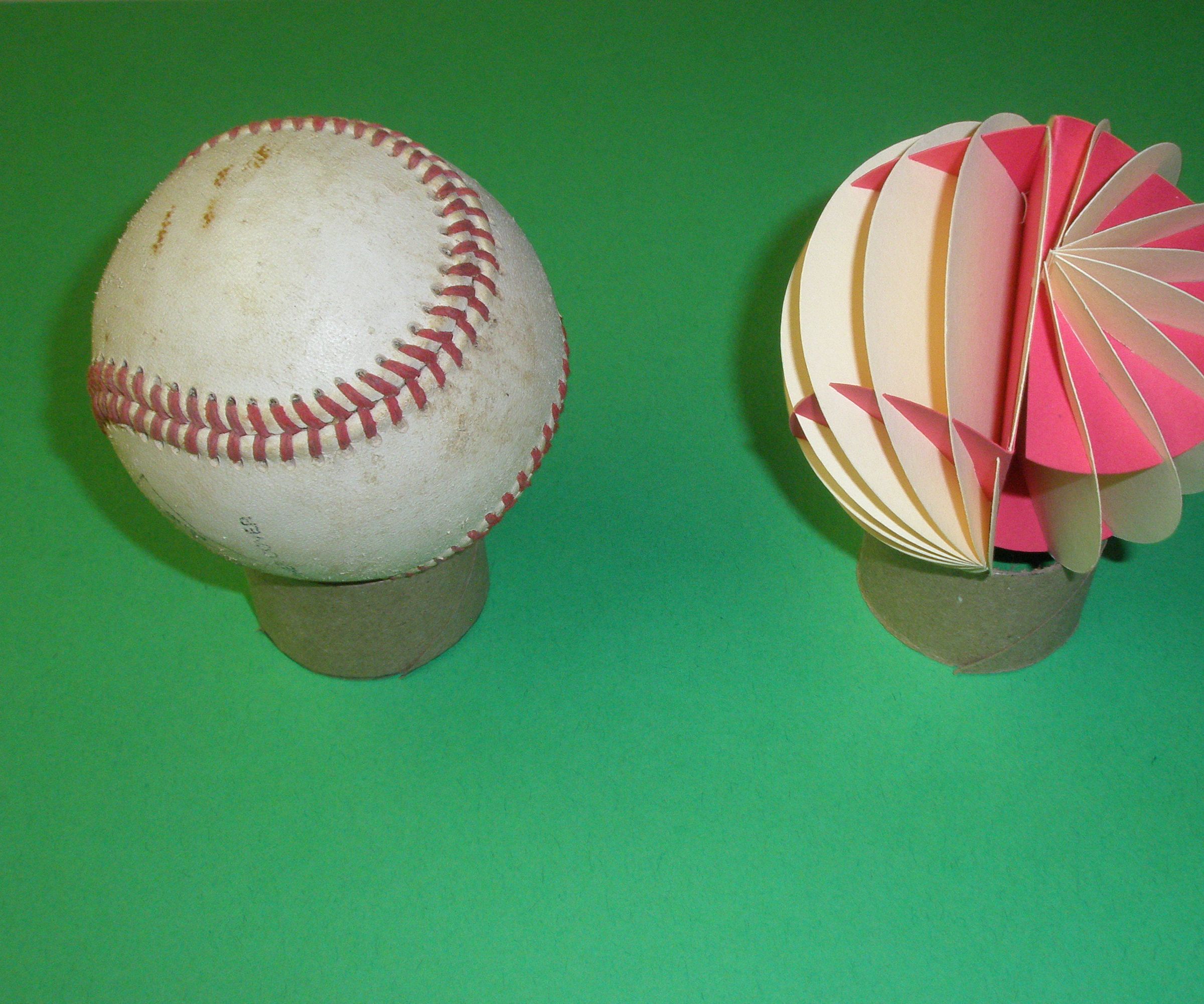 Paper Baseball With Stitch Path