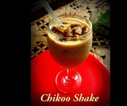 Chikoo (Sapota / Sapodilla) Milk Shake-How to Make