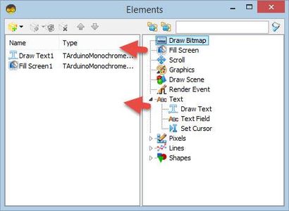 In Visuino Add & Set Components
