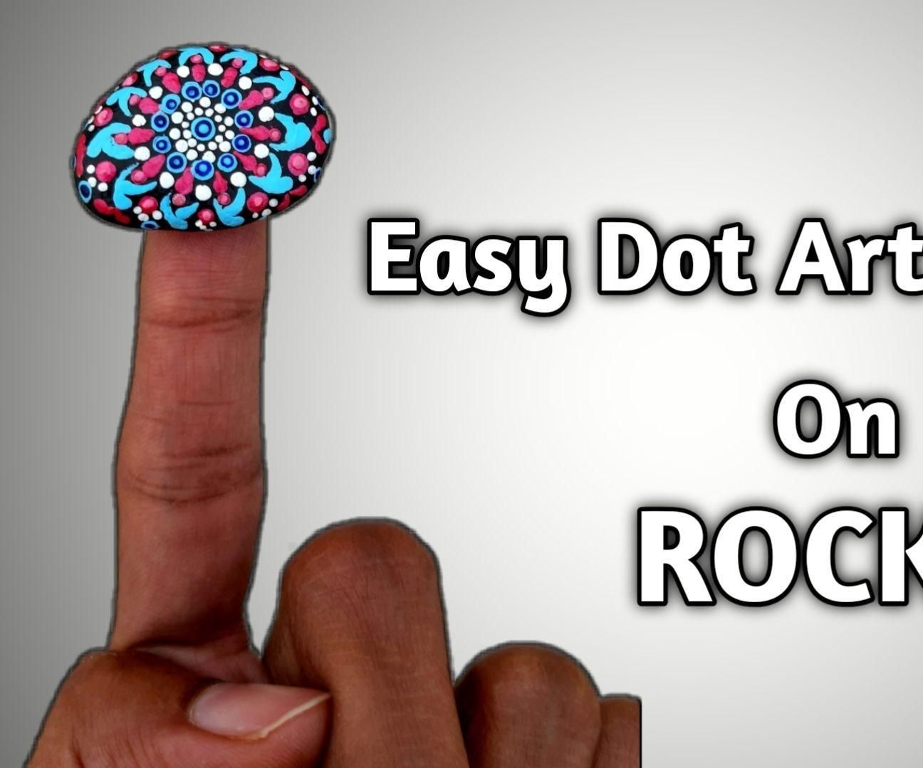 Dot Mandala Panting on Rocks
