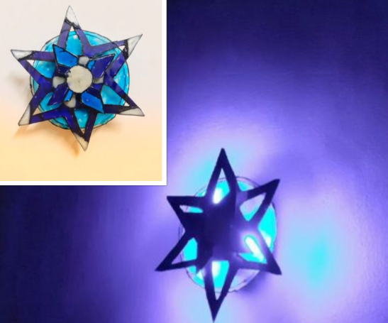 Day and Night Sticker With LED (violet)