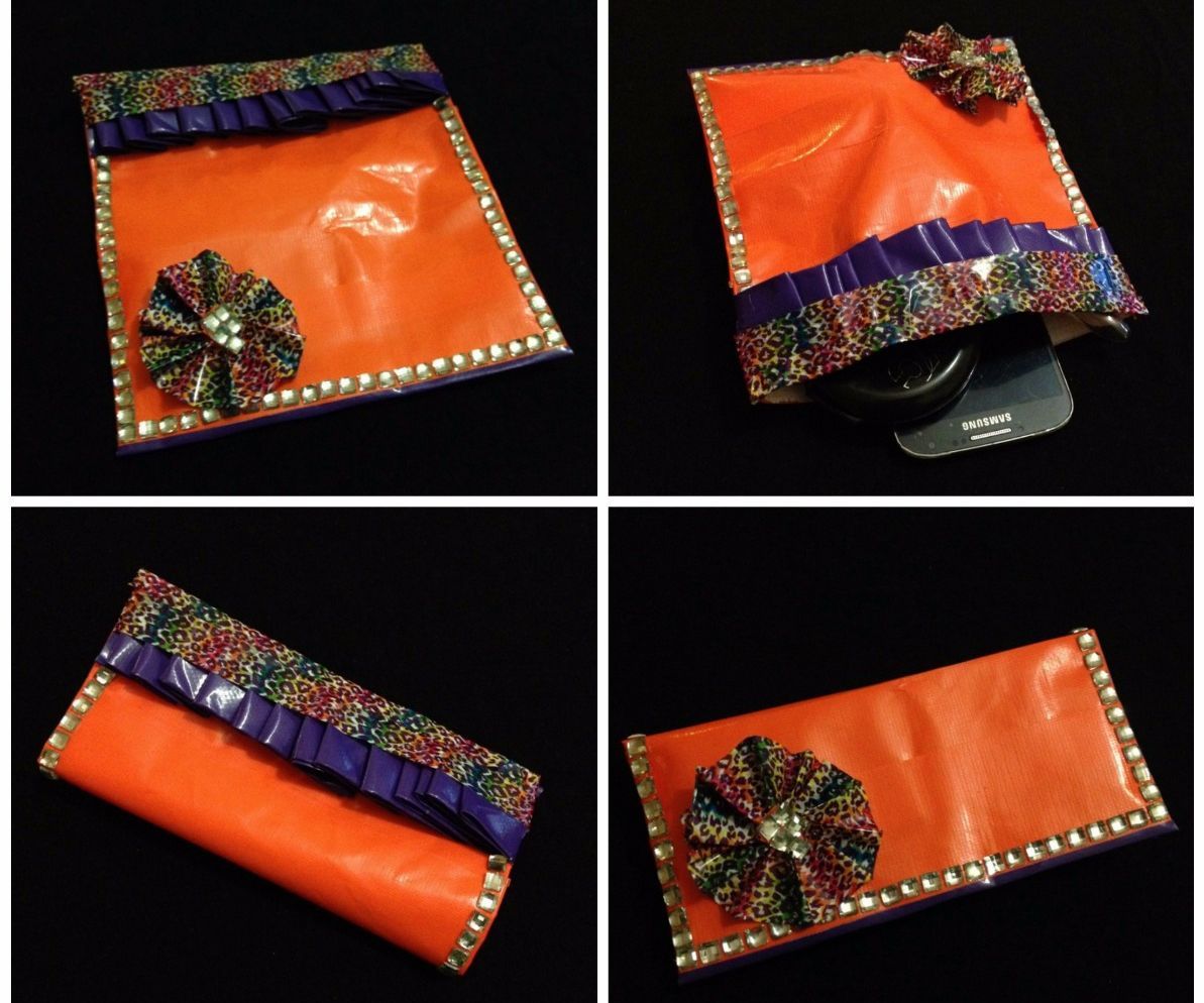 Duct Tape Foldover Clutch
