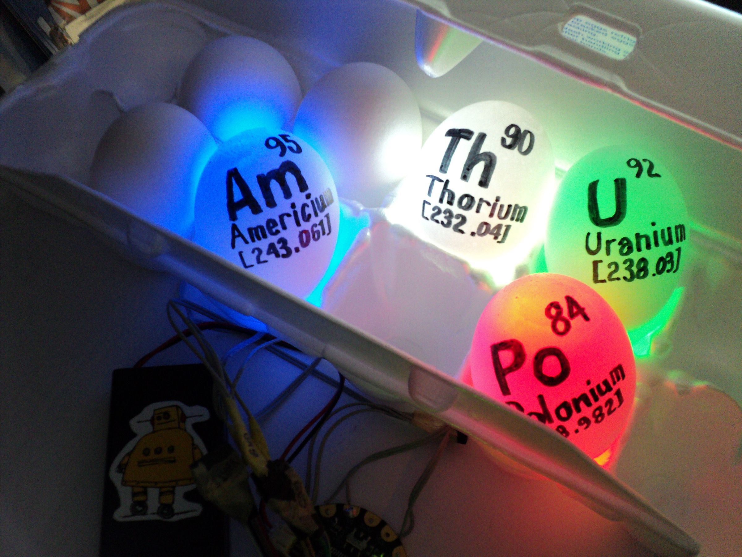 Periodic Table Glowing Radioactive Eggs