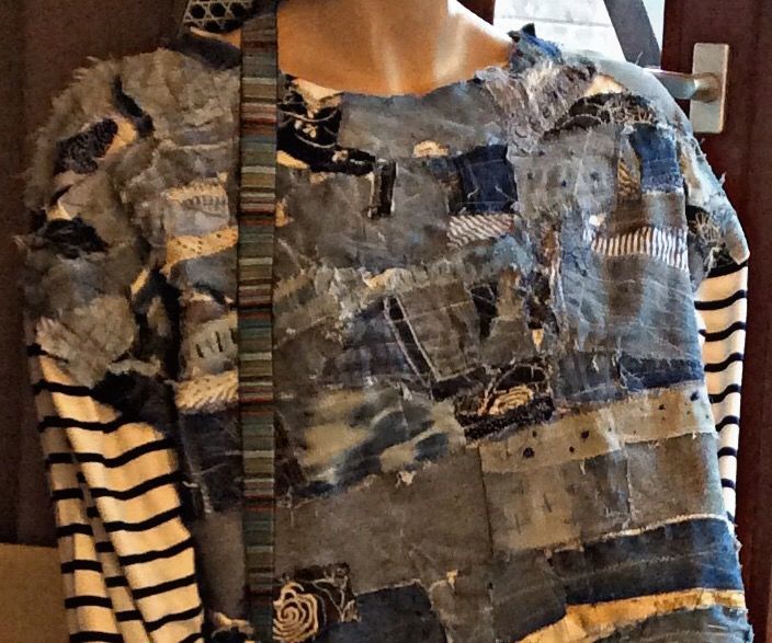 Boro T-shirt (Wild Patchwork With Jeans Scraps)