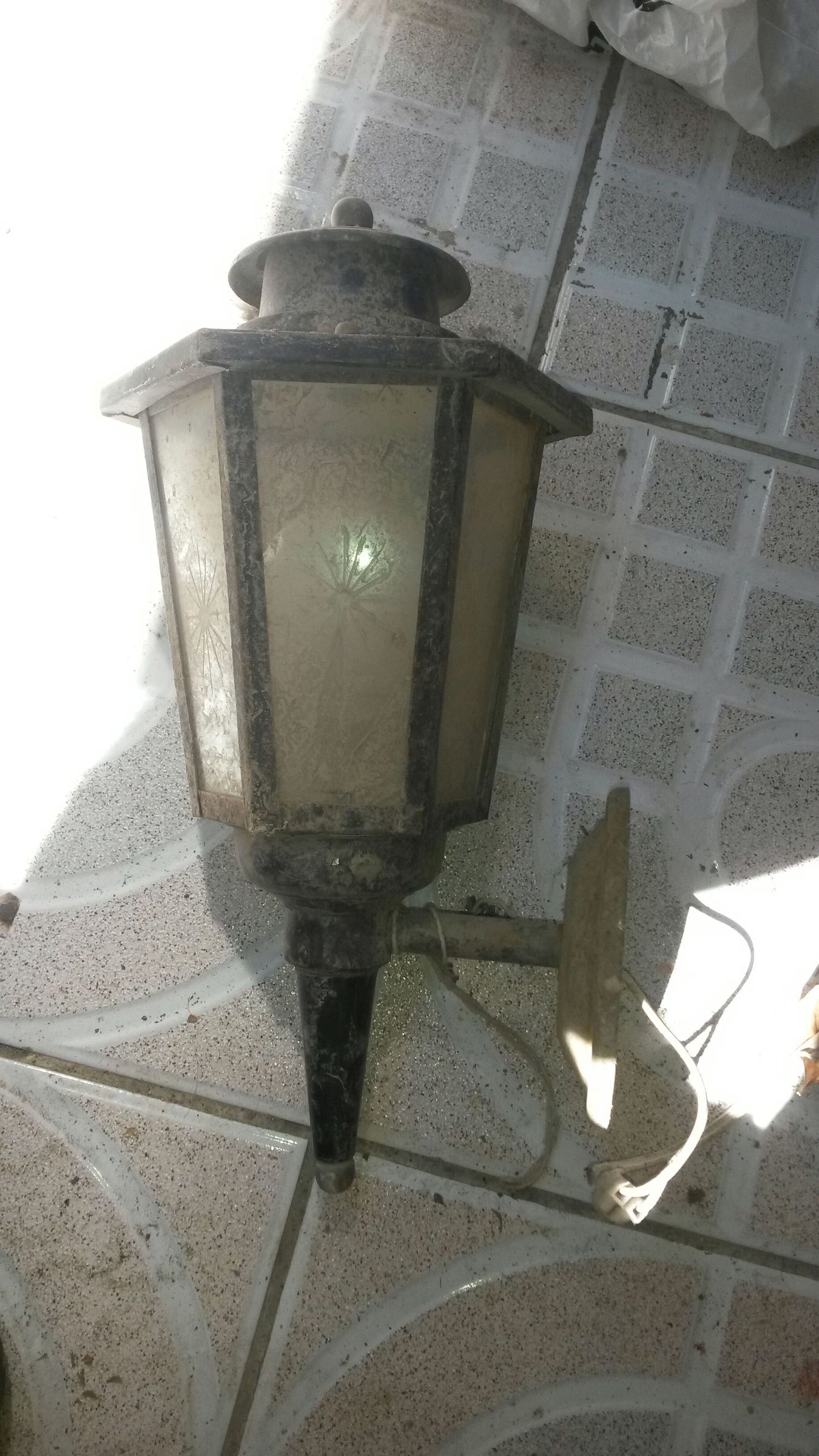 Restoration of old lamp - Restauracion de lampara antigua