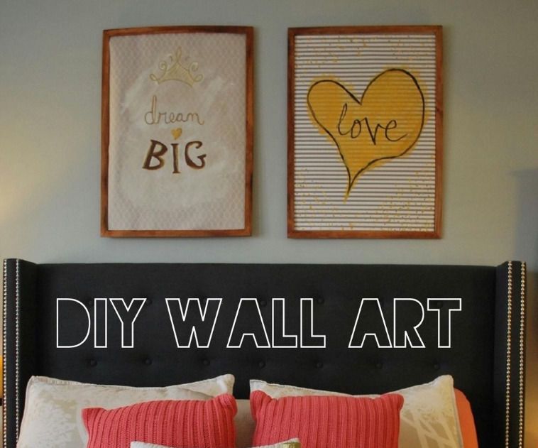 Turn Gift Wrapping Paper Into Wall Art