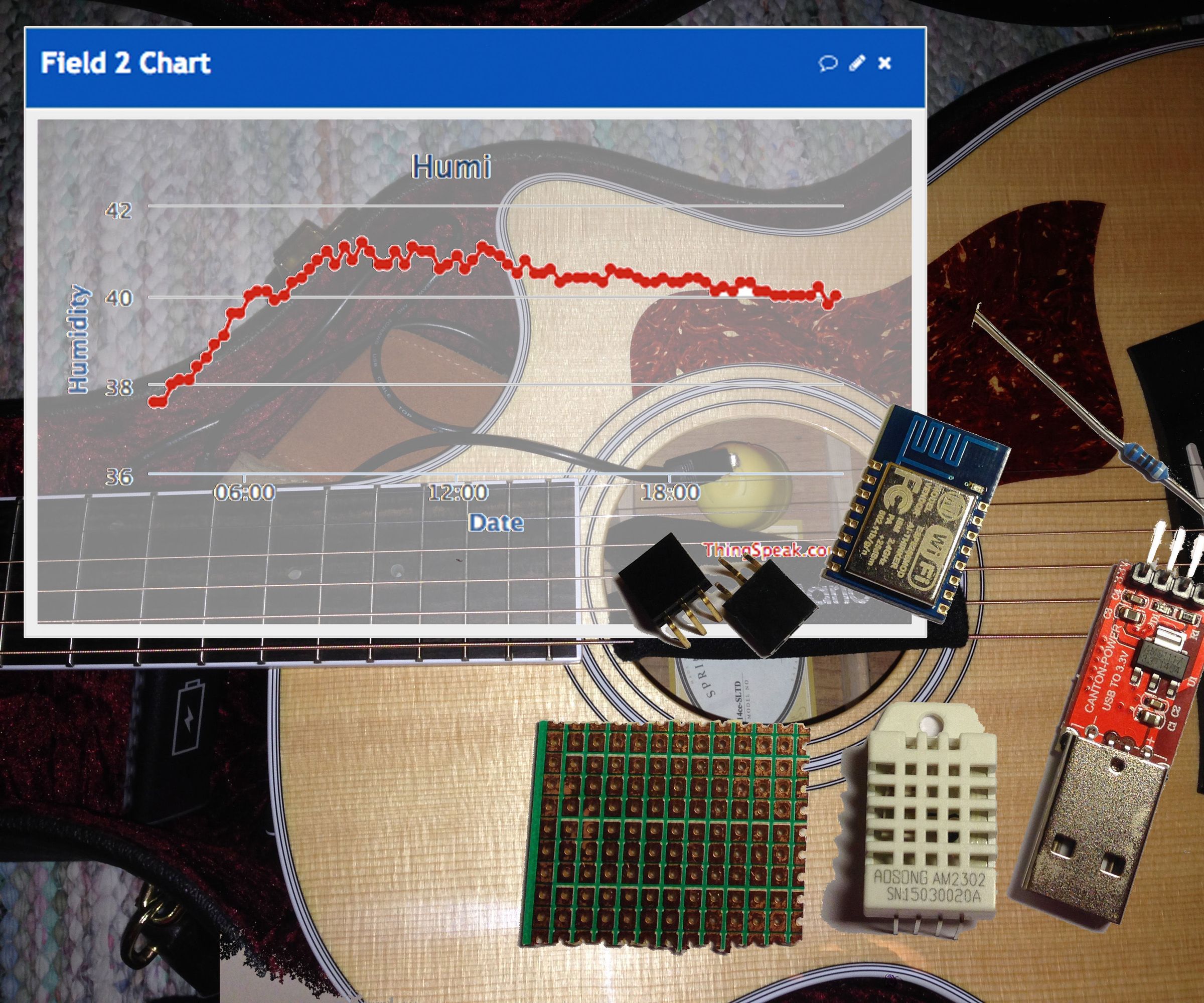 HumiGit - Guitar Hygrometer Cloud Logger
