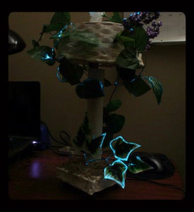 The Afterglow Lamp (paper Mache and Recycled Materals)