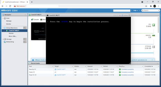 CentOS 7.0 Installation - the First VM