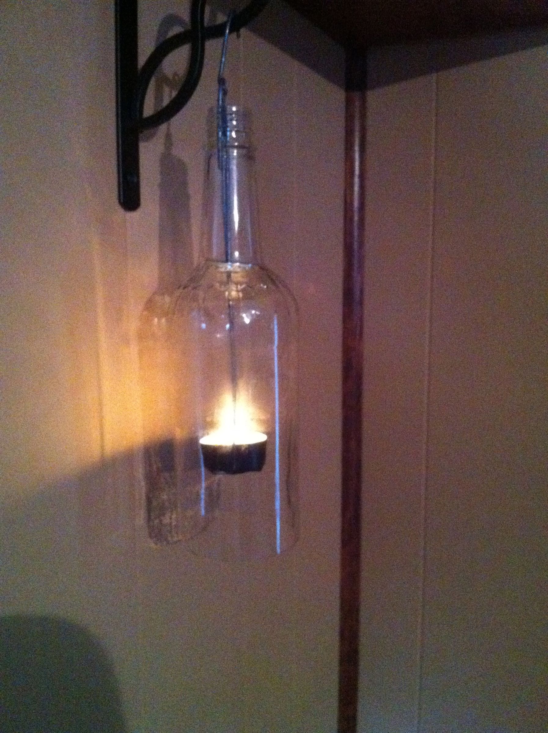 Liquor Bottle Candle Holder