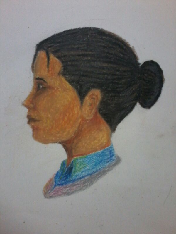 Simple Portrait using Pastels