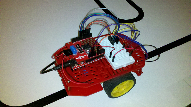 Line Following Robot With Basic PD (Proportional-Derivative) Control