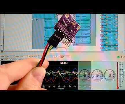 Arduino Nano: Accelerometer Gyroscope Compass MPU9250 I2C Sensor With Visuino