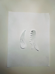 Step One: Outline the Dragon Head on White Paper