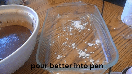 Pour Batter Into Pan and Bake