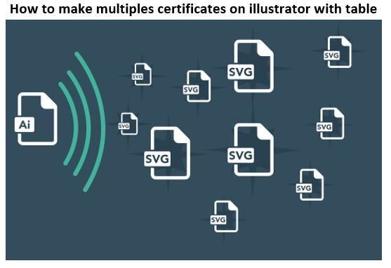 How to Make Multiples Certificates on Illustrator With Table