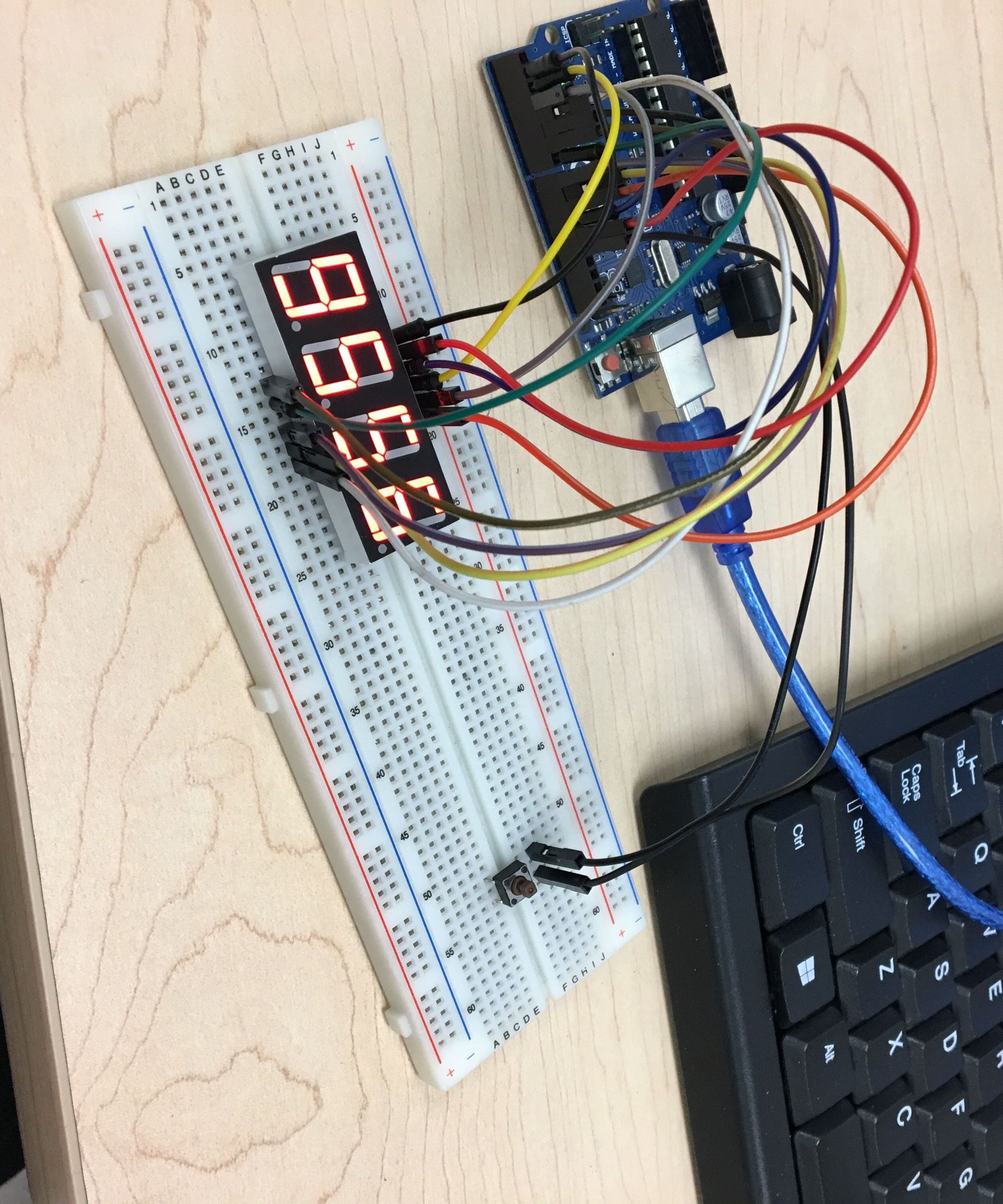 4 Digit 7-Segment Timer With Reset Button