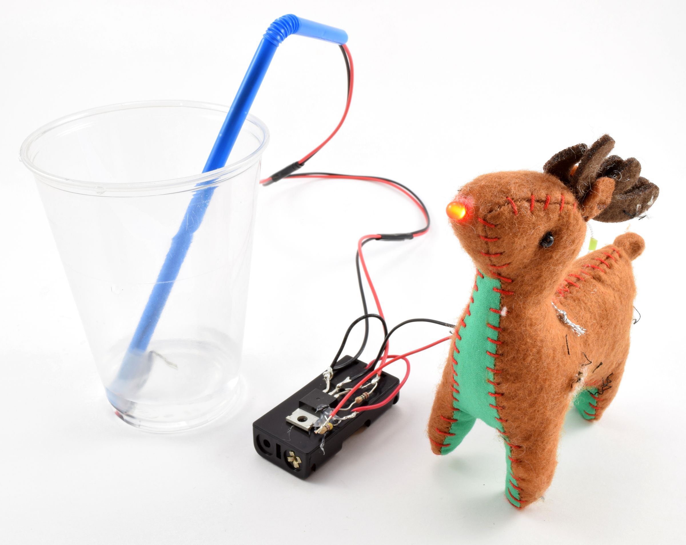 Rudolf the RedNosed Christmas Tree Water Level Indicator 5 Steps