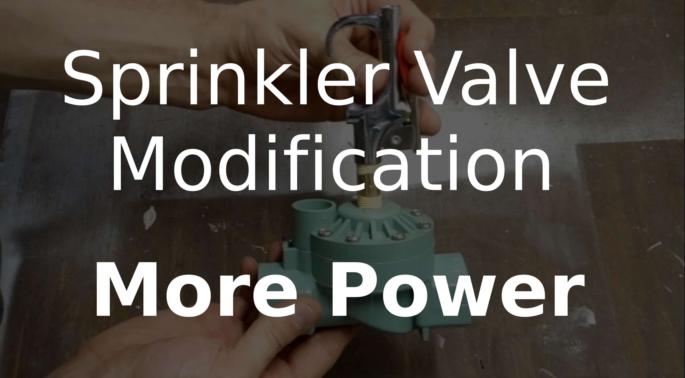 Sprinkler Valve Modification for Air Cannon