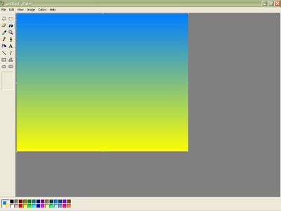 Gradients in Microsoft Paint