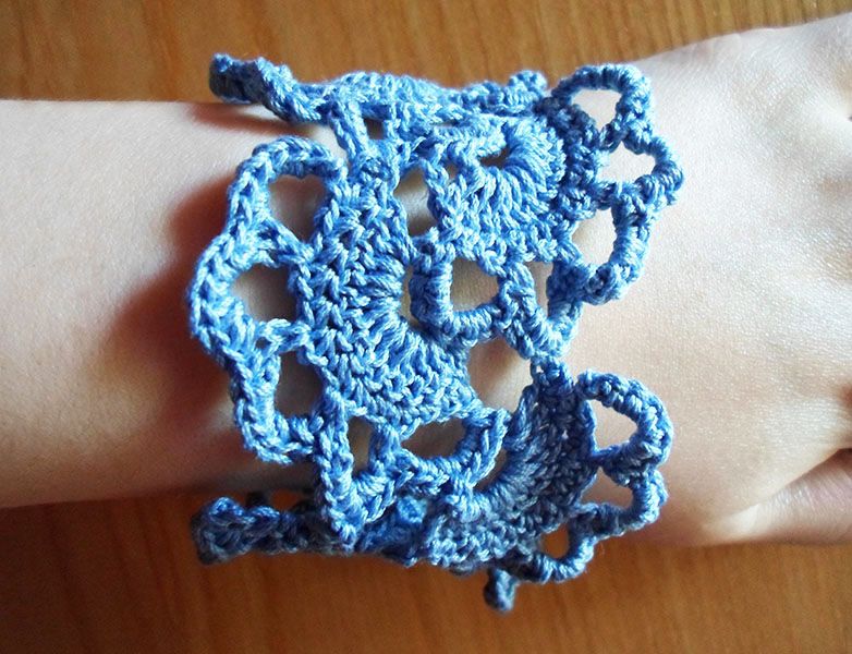 Floral Crochet Bracelet