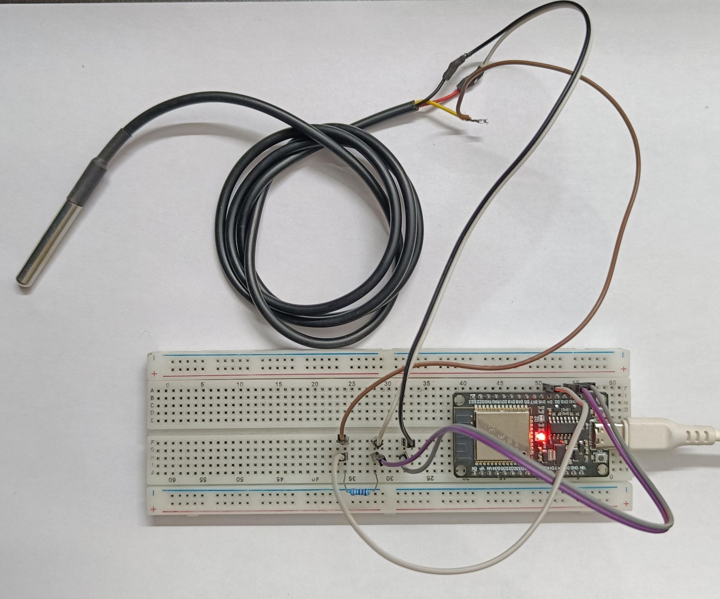 ESP32 + DS18B20 Temperature Monitor for V-VAC IoT Dashboard (MQTT) by Vvaciot
