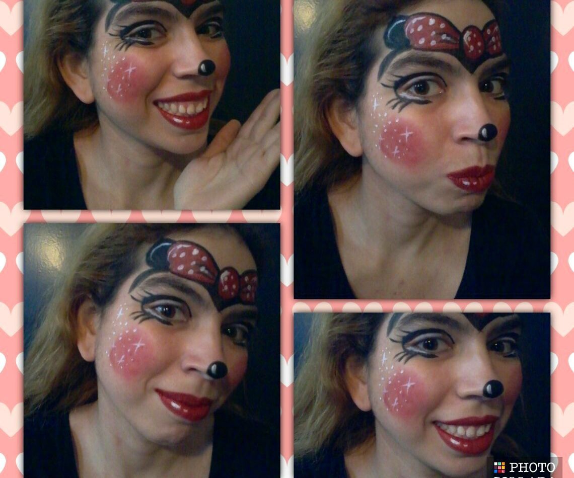Easy Minnie Mouse Face Paint